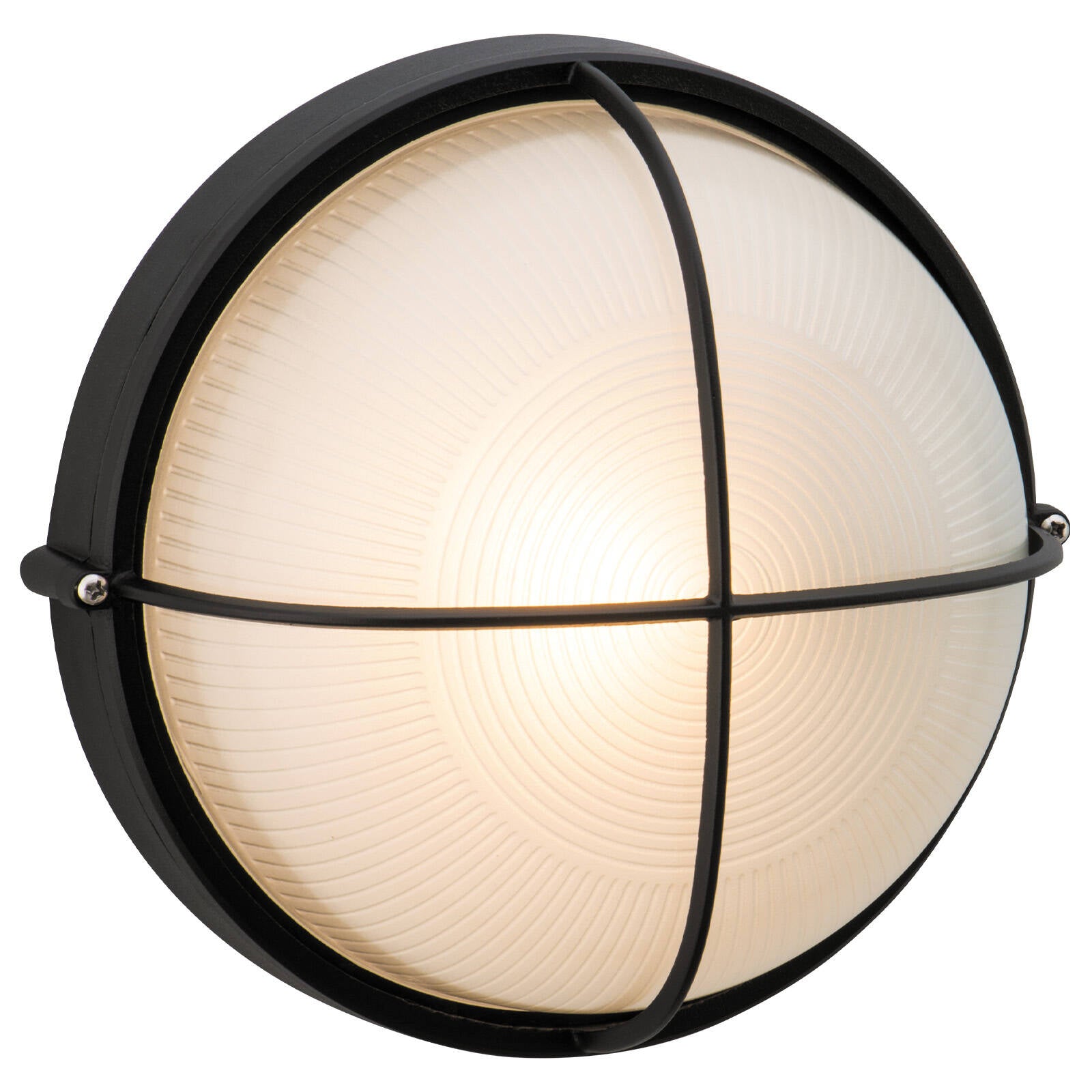 Arlec Large Kent Aluminium Bunker Light E27 60W 240V Outdoor Hardwired ABL368BK