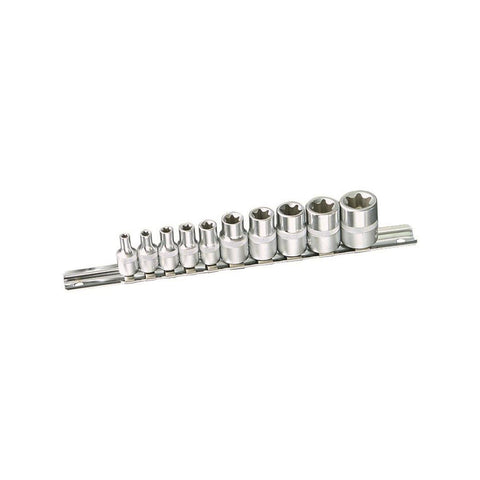 Kincrome 10 Piece E-Torx Socket Set - 1/4" & 3/8" Drive - Chrome - SuperSaverAU - view 1