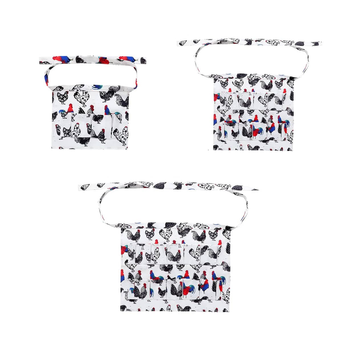 Egg Collecting Apron with Chicken Print - Medium (40 x 36 cm, 8 Pockets) - view 3
