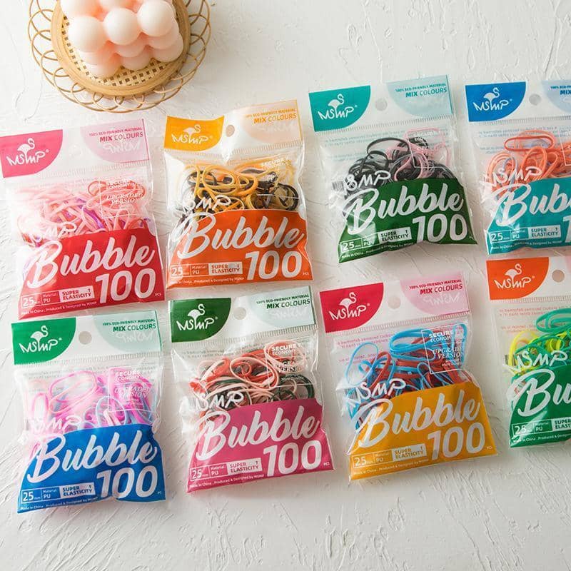 Elastic Rubber Hair Ties, Pack of 100 - Colour 7 - view 4