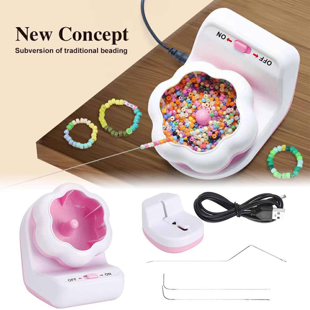 Electric Automatic Beading Machine for DIY Jewellery Making, Efficient Threading - view 4