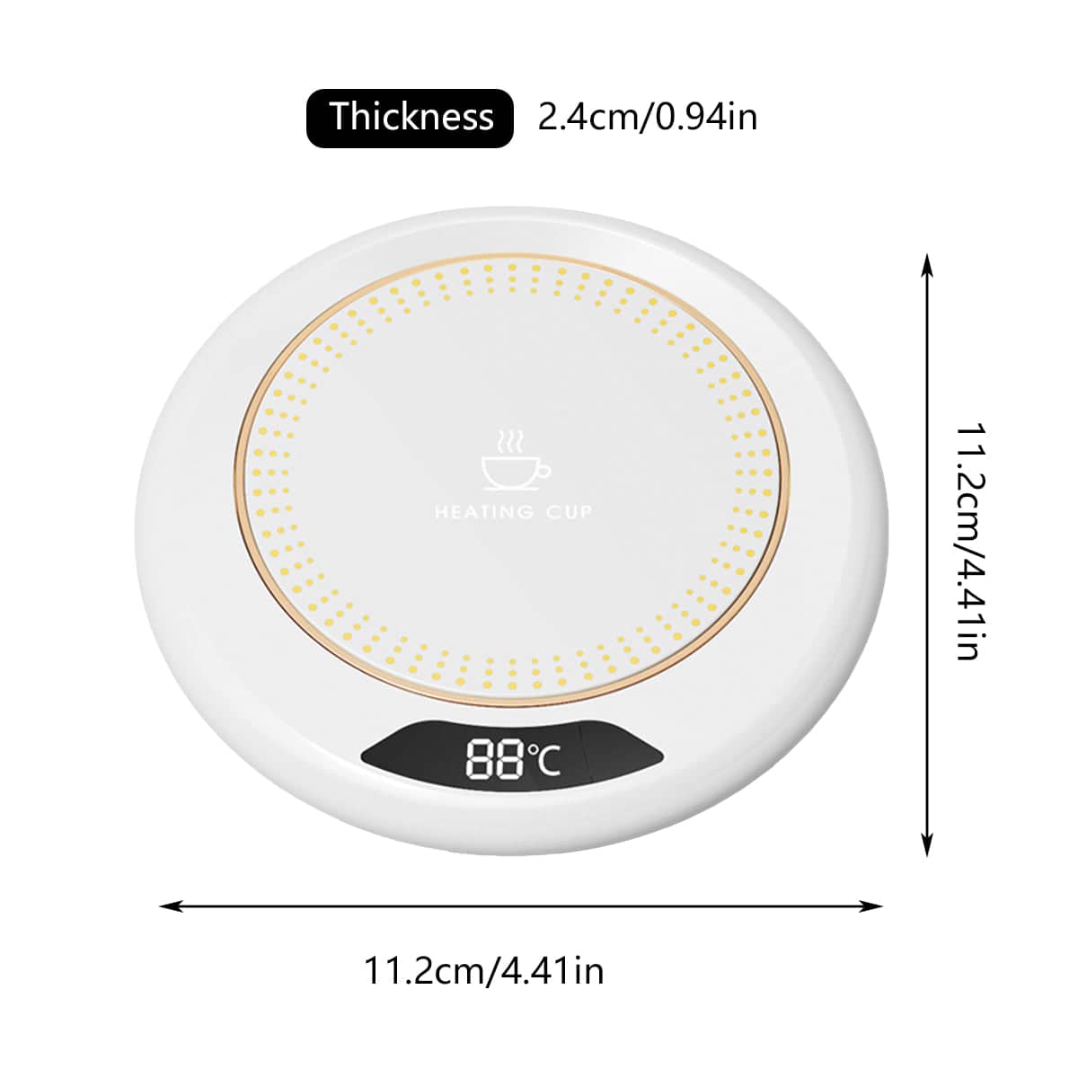 Electric Heating Coaster for Mugs and Cups, USB Powered Beverage Warmer - view 3