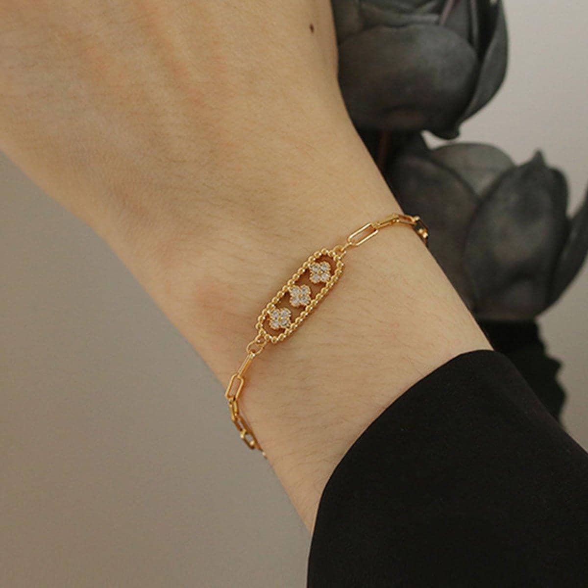 Elegant Flower Bracelet for Women, Floral Jewellery Gift for Any Occasion - view 4