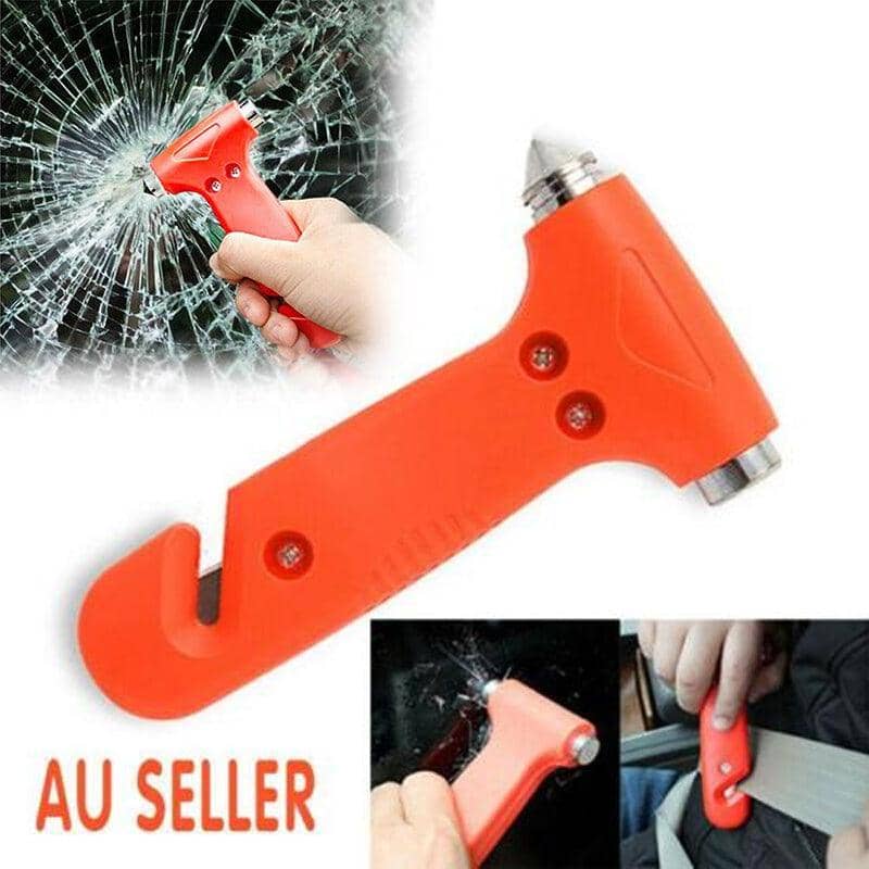 Emergency Car Window Breaker Hammer and Seatbelt Cutter, 2-In-1 Safety Tool