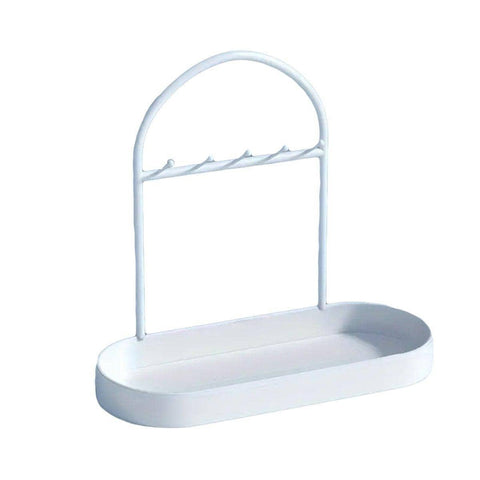 Entryway Storage Rack Key Holder - White, 30 x 15 x 27cm