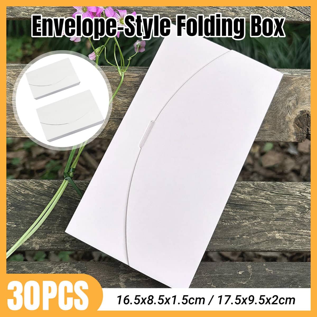 Envelope Folding Boxes - 17.5 x 9.5 x 2 cm, Pack of 30 - view 2