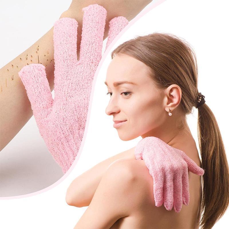 Exfoliating Bath Gloves 1 Pair Shower Scrub Mitt - Purple - view 5