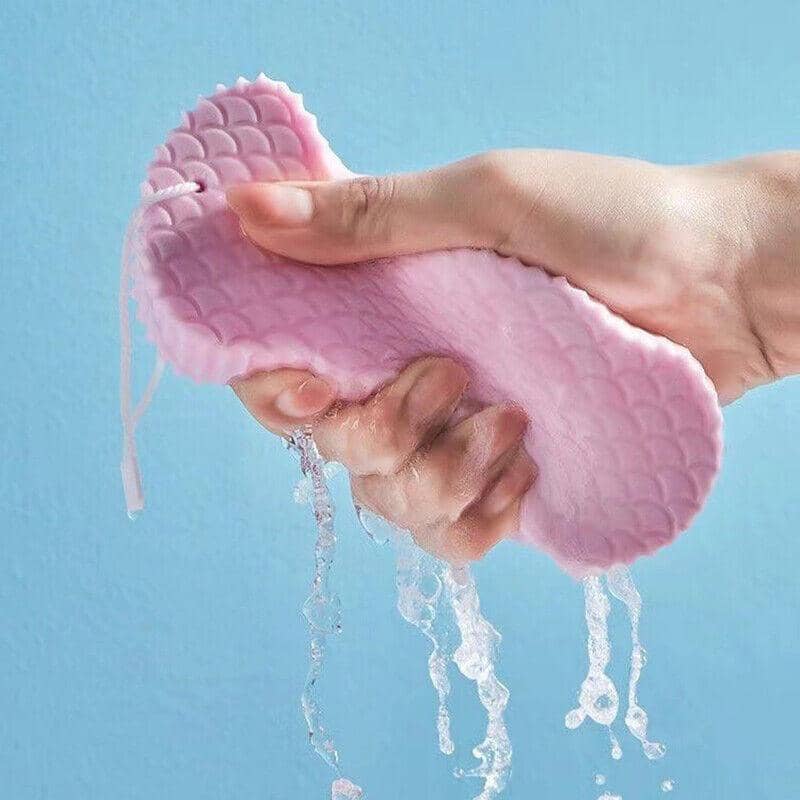 Exfoliating Bath Sponge, Soft PVA Shower Scrubber - Grey - view 4
