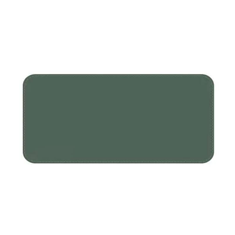 Extra Large Faux Leather Mouse Pad, 80 x 40 cm Desk Mat - Dark Green
