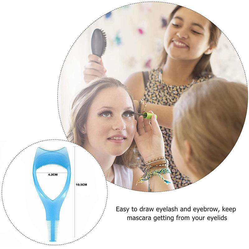 Eyelash Mascara Guard and Comb Tool, 3-In-1 - Blue - view 5
