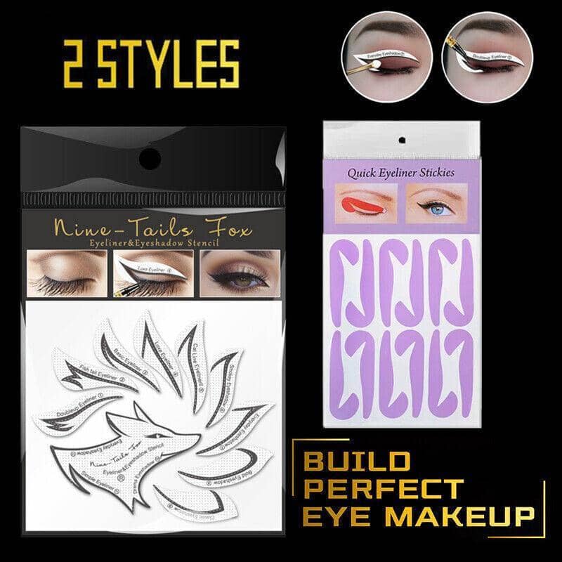 Eyeliner and Eyeshadow Stencil Set Fox Template Non-Woven - Model A, Pack of 2 - view 2