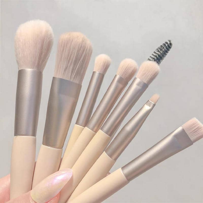 Eyeshadow Brush Set with Storage Bag, 8 Brushes - Blue - view 5