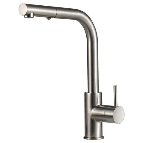 Rogerseller Tonic Square Sink Mixer with Pull Out Spray 6L/min - Brushed Nickel - 3606013907