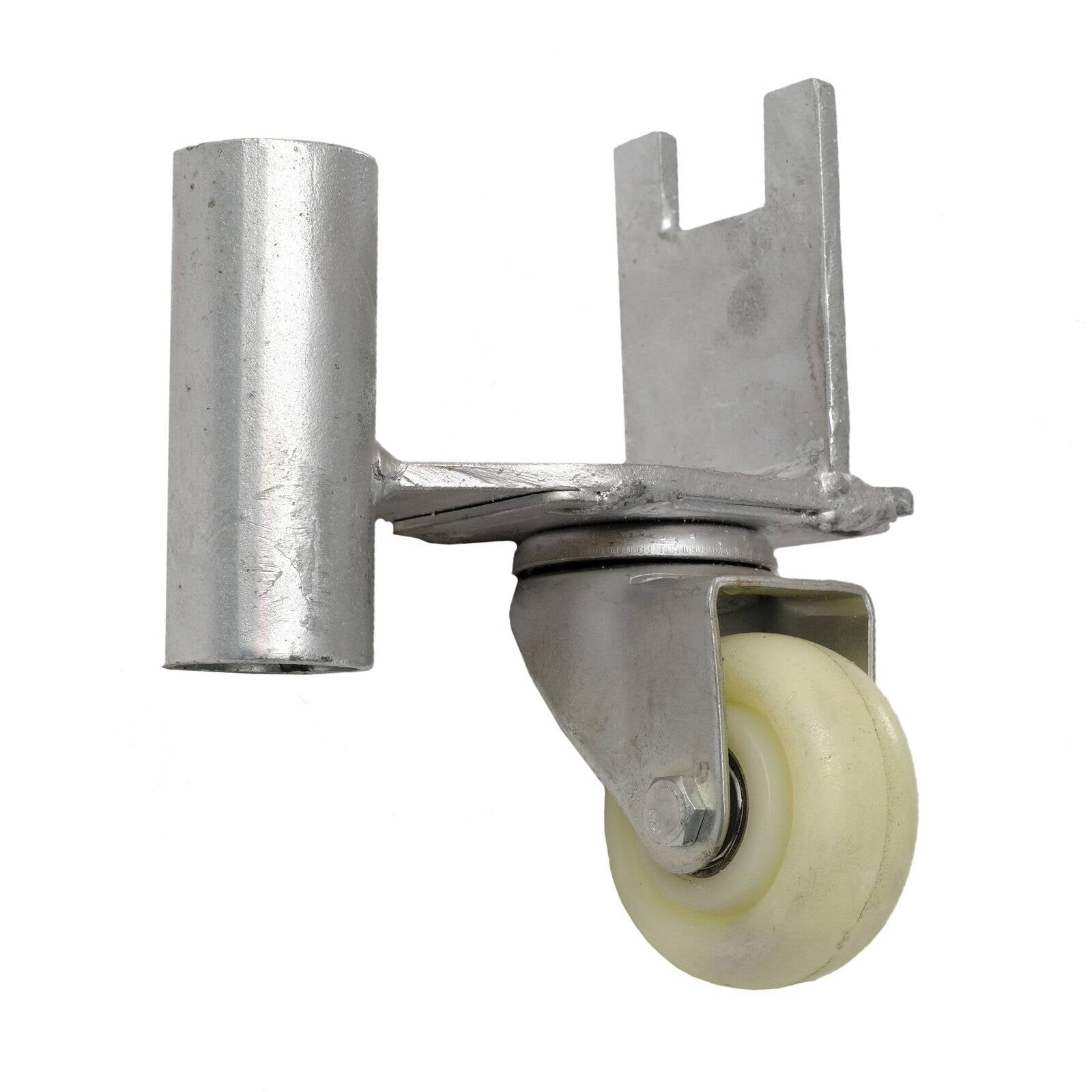 RapidMesh 75 x 165 x 195mm Temp Fence Jockey Wheel Steel Silver