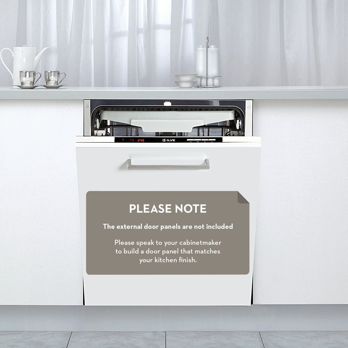ILVE fully integrated dishwasher - 14 place settings, 4 star energy, 5 star water rating - IVDFI-1