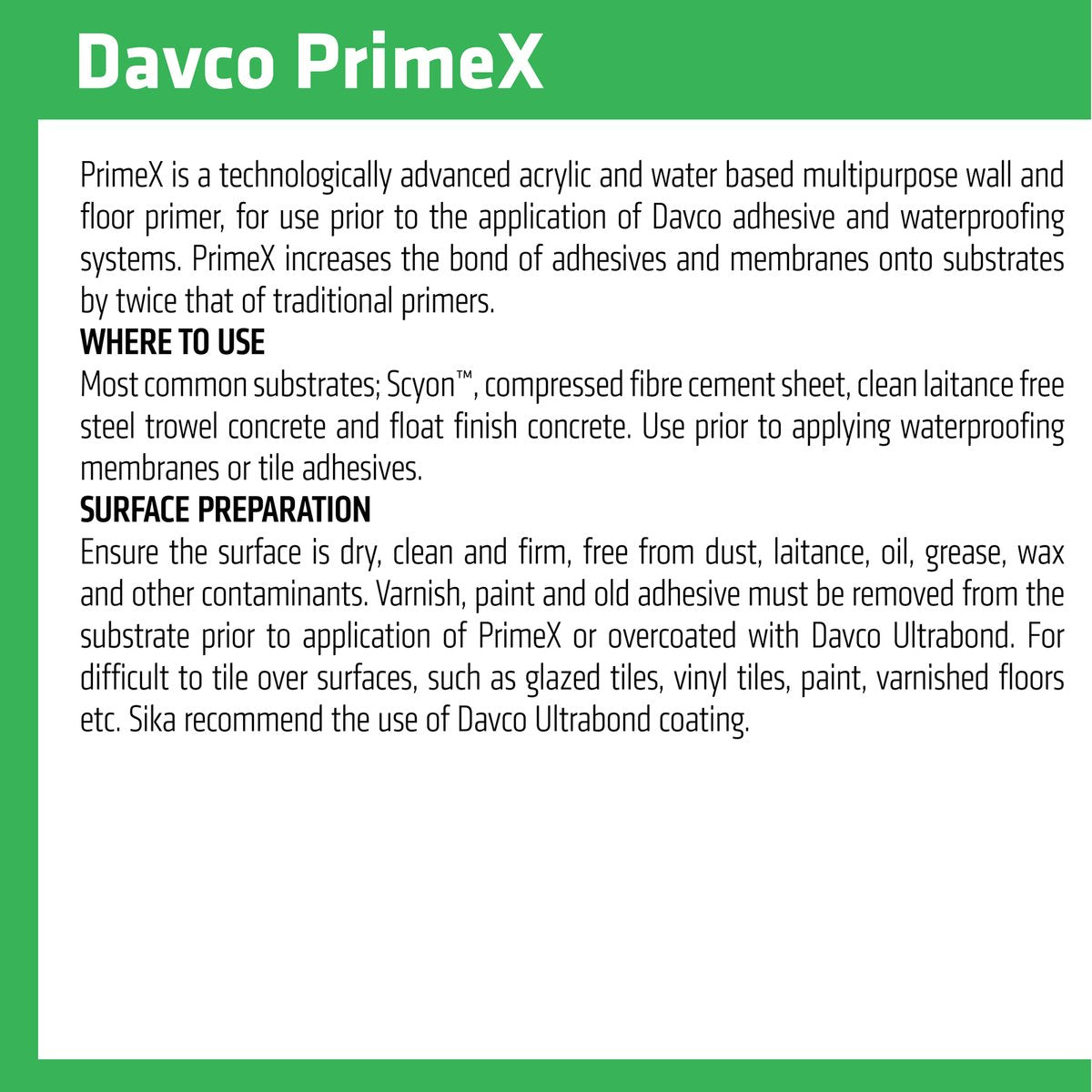 Davco 1L PrimeX Surface Primer Acrylic Liquid Indoor Outdoor