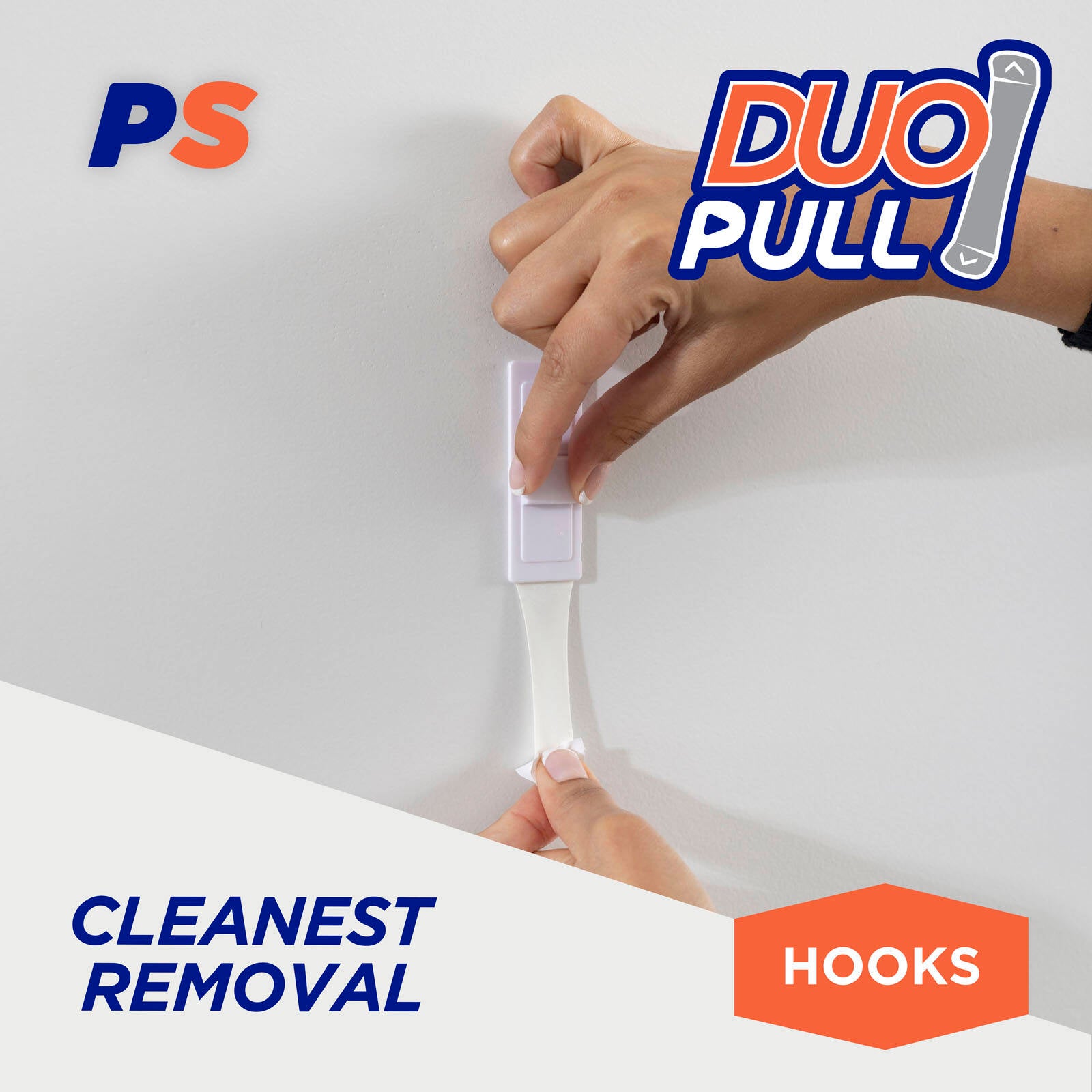 Permastik Large Self-Adhesive Vogue Hooks 3 Pack - White, Holds 1.5kg