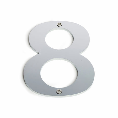 Sandleford 100mm Brushed Stainless Steel House Number 8 - Weather Resistant