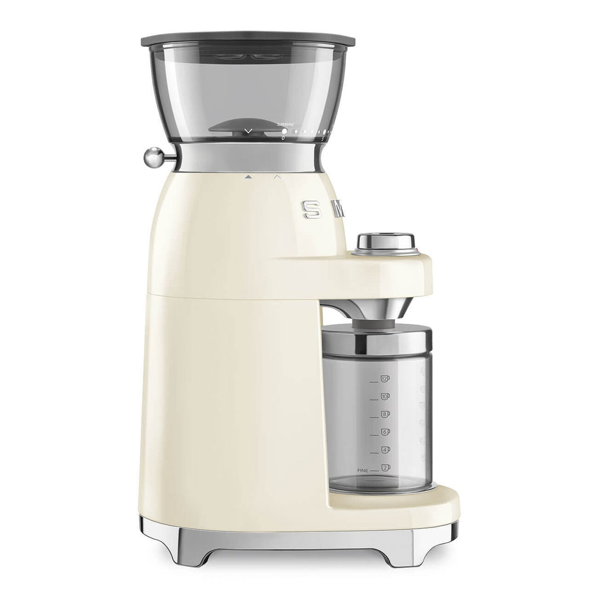 Smeg 50's retro style coffee grinder - cream - 240g bean hopper - 50 grinding steps - CGF03CRAU