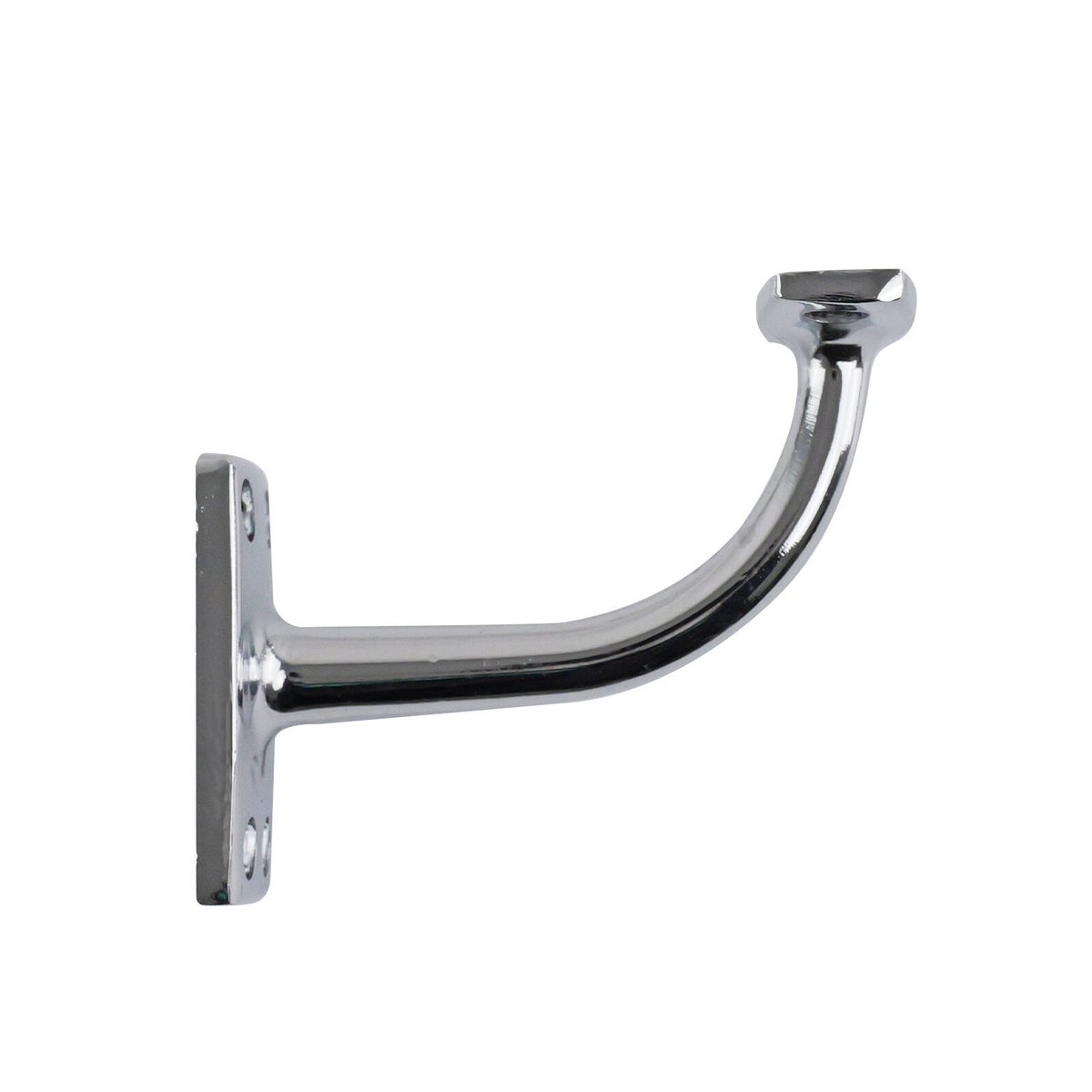 Carinya 46 x 55mm Chrome Plated Steel Flat Top Curved Handrail Bracket