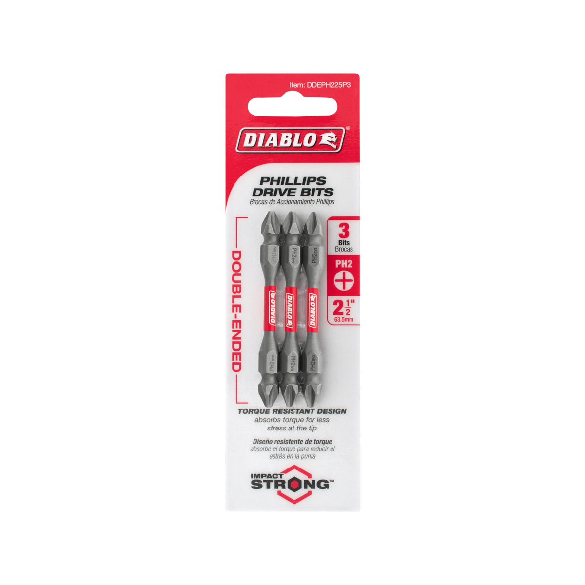 Diablo PH2 Double Ended Power Bit - 3 Pack