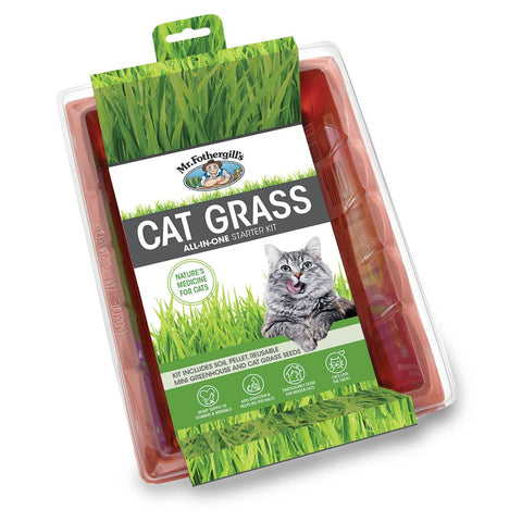 Mr Fothergill's Cat Grass Seed Raiser Kit - Mini Greenhouse with Soil Pellet & Seeds