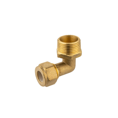 Brasshards 15C x 20MI Brass Male Compression Elbow Lead Free 90 Degree