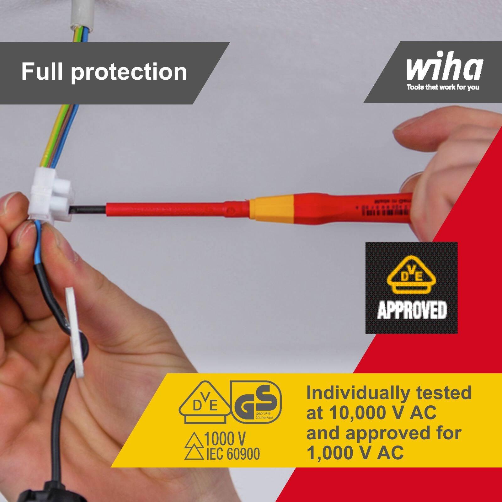 Wiha 3.0 x 65mm CVM Insulated VDE 1000V Precision Screwdriver