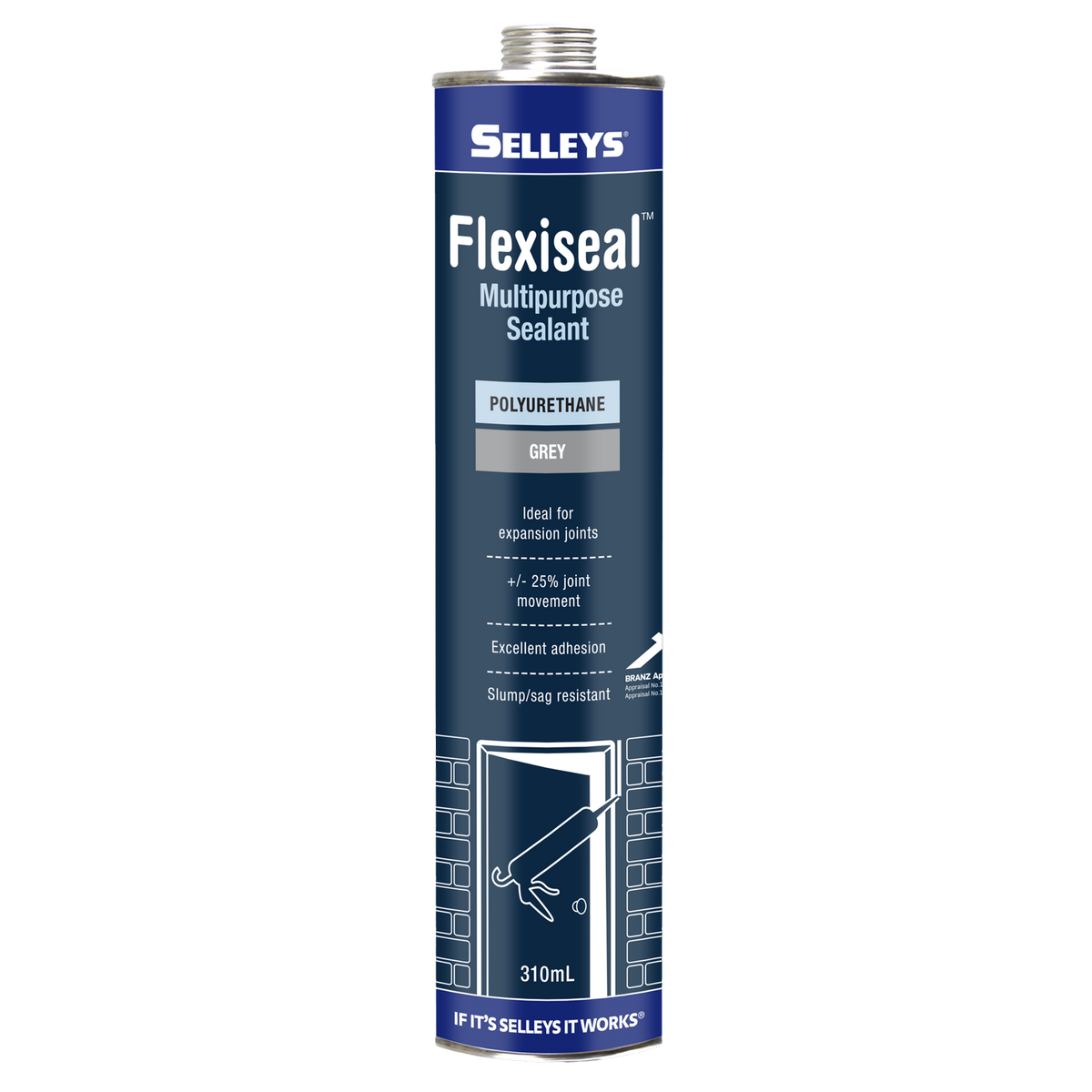 Selleys 310ml Grey Flexiseal Polyurethane Sealant Indoor Outdoor