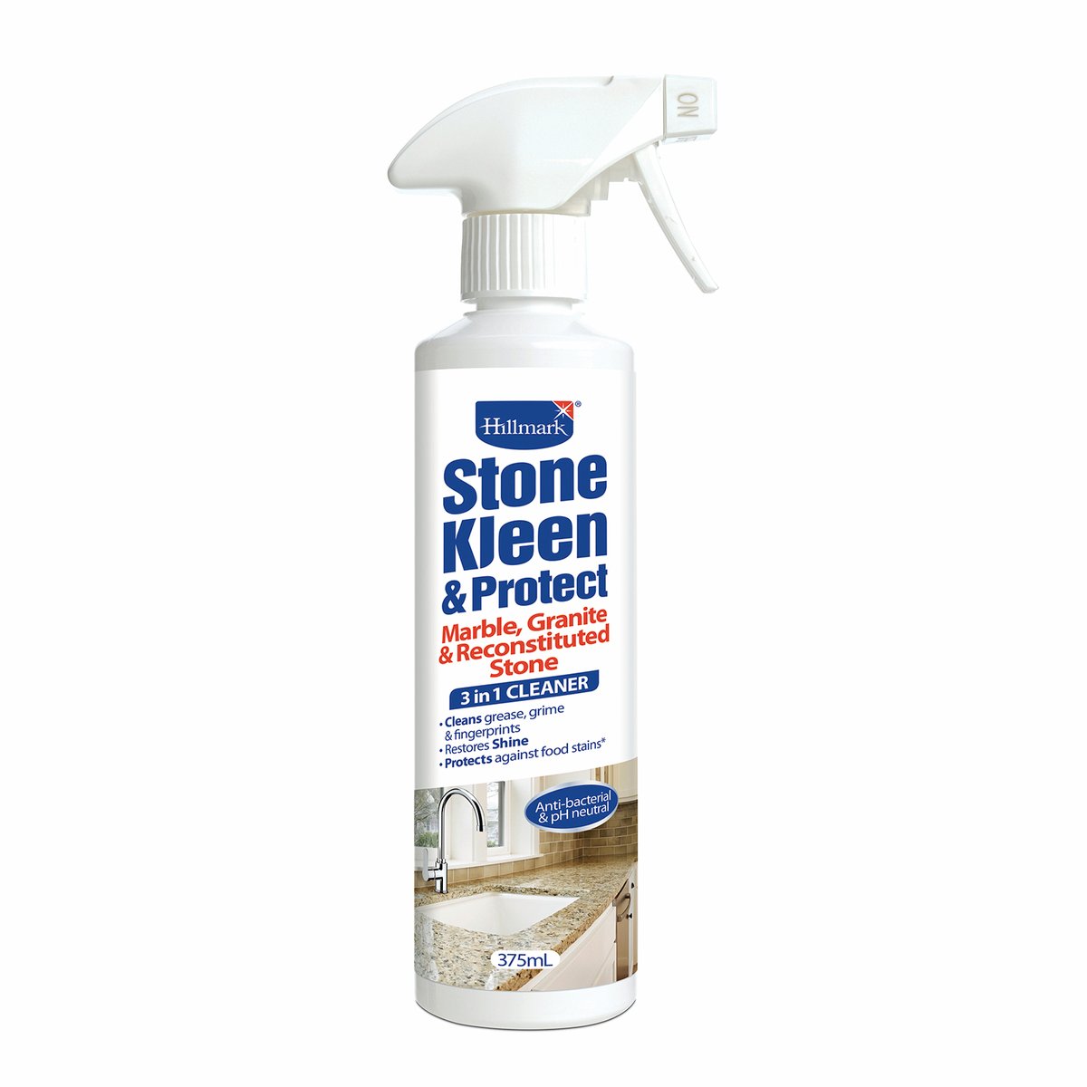 Hillmark Stone Kleen - 375ml Cleaner - Marble Granite - Streak Free - SuperSaverAU - view 1