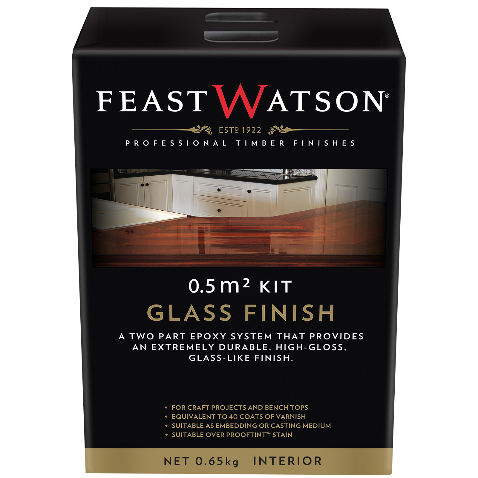 Feast Watson 0.5m2 Glass Finish Epoxy Resin Clear Gloss Interior