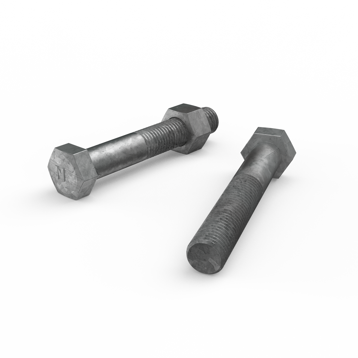 Zenith Hot Dip Galvanised Hex Head Bolts M16 x 100mm 12 Pack - SuperSaverAU - view 2