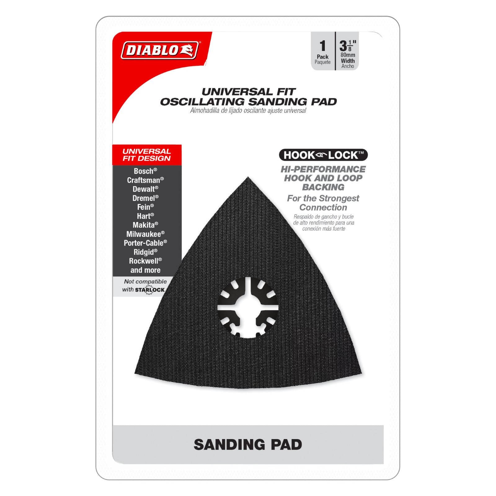 Diablo 3-1/8" Universal Fit Oscillating Sanding Pad