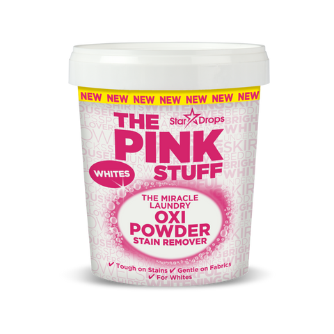 The Pink Stuff Miracle Laundry Oxi Powder Stain Remover - 1kg - Whites - Pink - Effective Stain Removal - SuperSaverAU - view 1