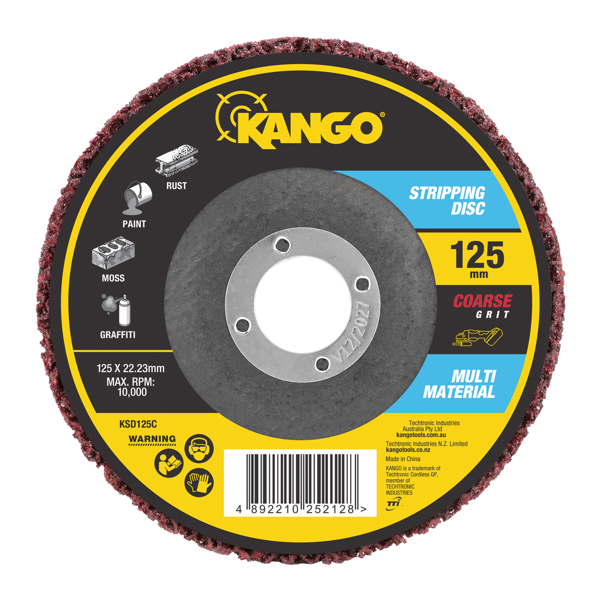 Kango 125mm Coarse Grit Stripping Disc - Rust & Paint Removal Tool - SuperSaverAU - view 1