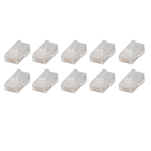 Antsig RJ45 Connectors for CAT5 Cable - 10 Pack, Gold Plated Polycarbonate