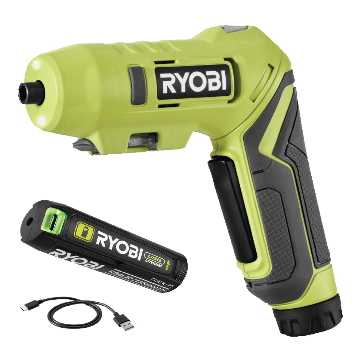 Ryobi USB Lithium Twist Grip Screwdriver 2Ah Kit - 152mm x 44mm x 164mm - LED Light - Adjustable Handle - SuperSaverAU - view 1