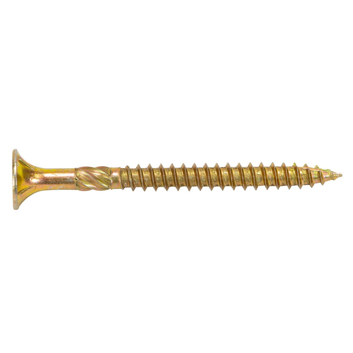 Titan 14g x 75mm Zinc Gold Bugle Head Timber Batten Screw - 100 Pack
