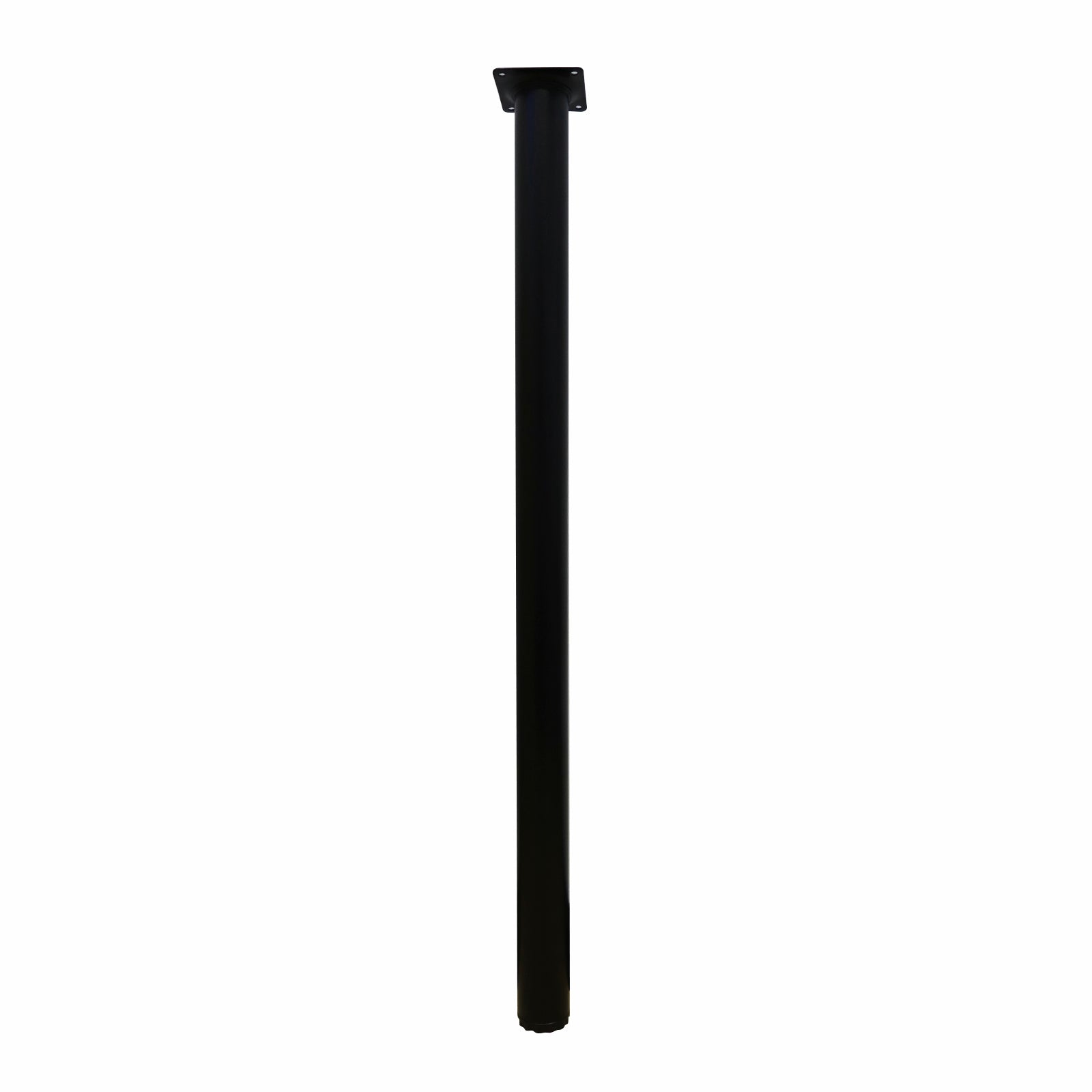 Adoored 40 x 710mm Black Steel Round Adjustable Furniture Leg