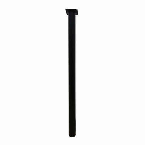 Adoored 40 x 710mm Black Steel Round Adjustable Furniture Leg