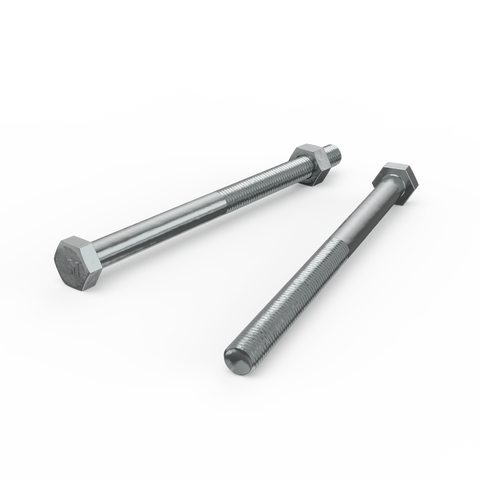 Zenith M10 x 150mm Zinc Plated Hex Head Bolt and Nut - Each