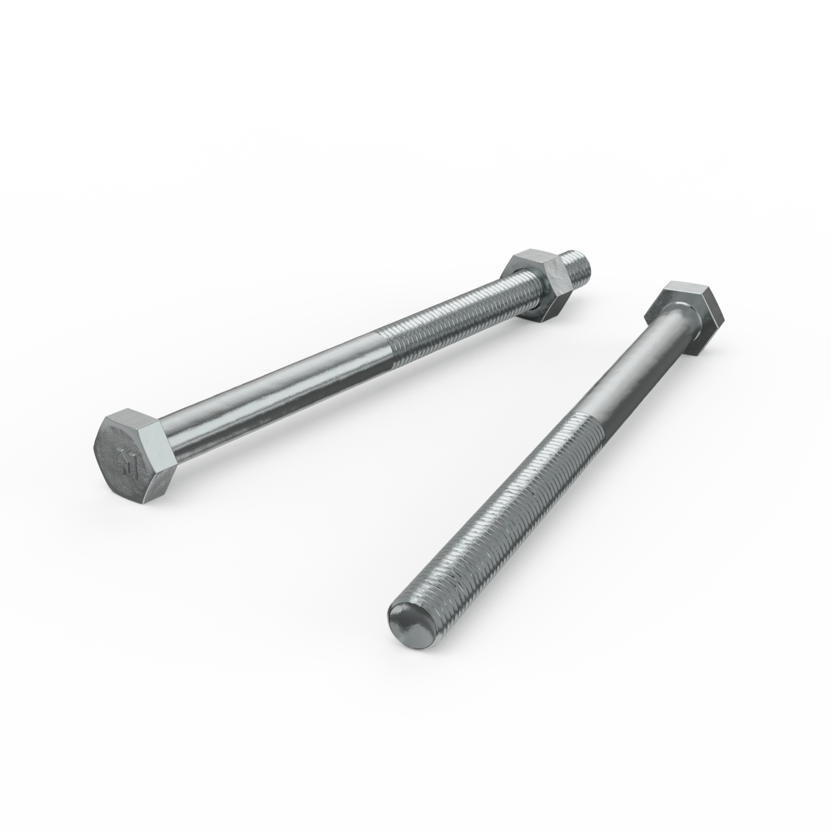 Zenith Zinc Plated Hex Head Bolts and Nuts - M10 x 150mm - 4.6 Grade Steel - SuperSaverAU - view 1