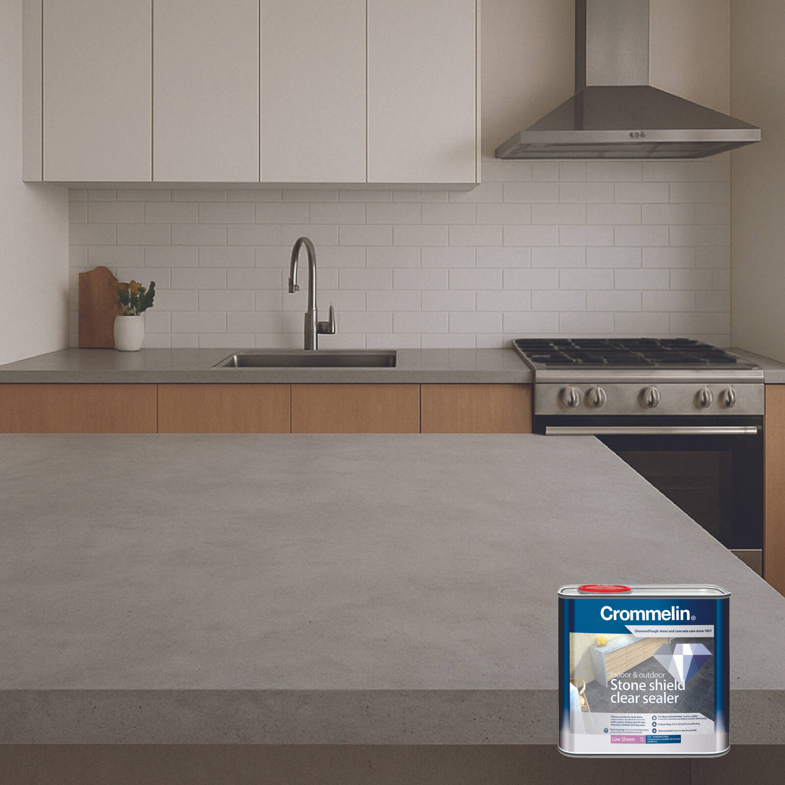 Crommelin DiamondTough Stone Shield Clear Sealer 3L - Waterborne Indoor & Outdoor