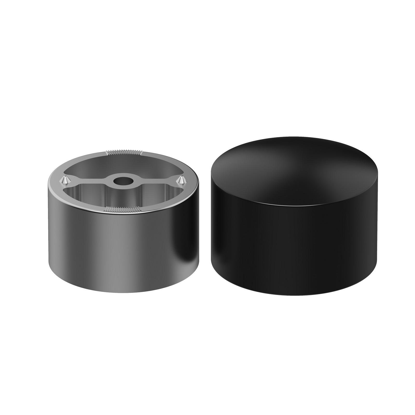 Porta 43mm Matt Black 304 Stainless Steel Handrail End Cap