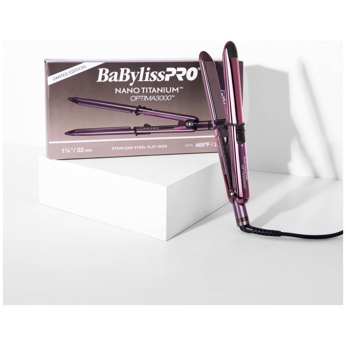 BaBylissPRO Optima 3000 32mm Hair Straightener - Nightfall - Nano Titanium Plates - 900216