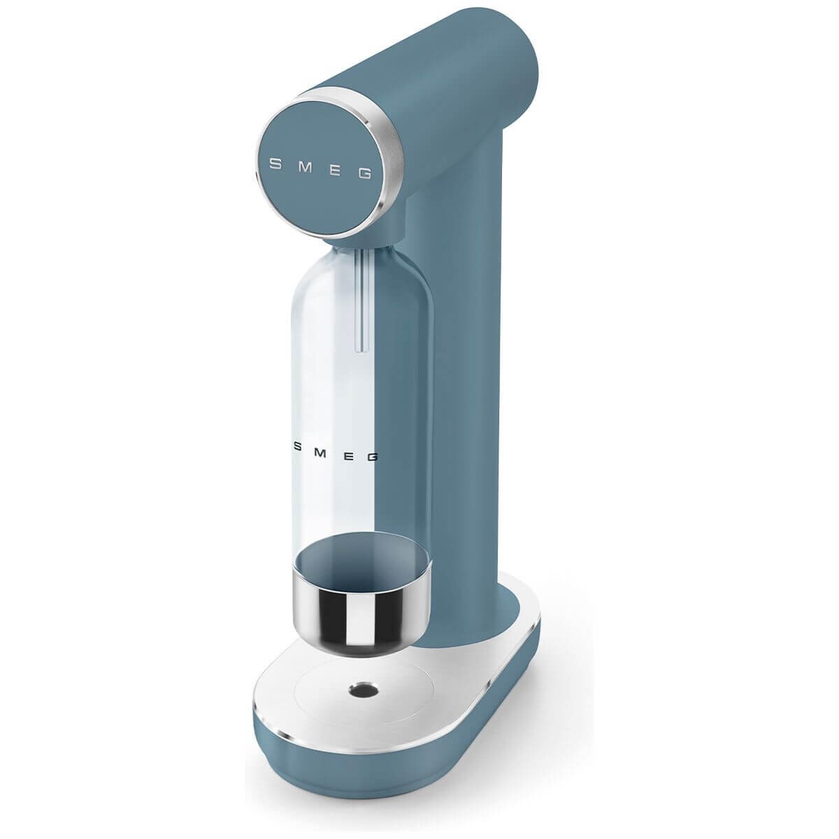 Smeg soda maker - Blue, electricity-free operation, Tritan Renew bottle, front knob control - SKC01SBMAU