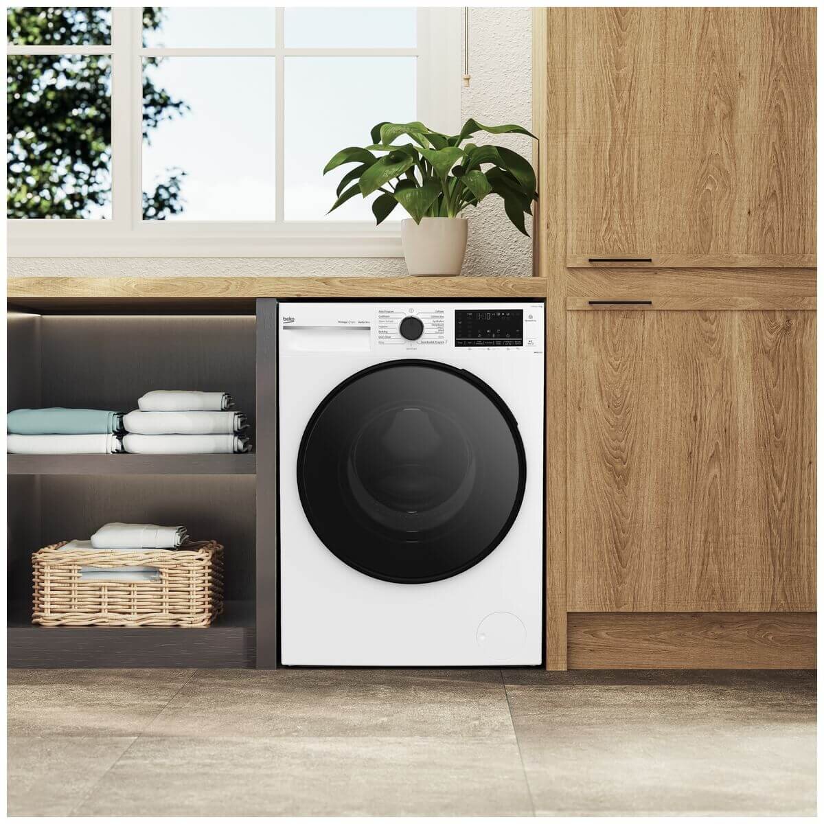 Beko 9kg Front Load Washing Machine - White, AutoDose, SteamCure, ColdWash, HomeWhiz - BFLB903ADW1