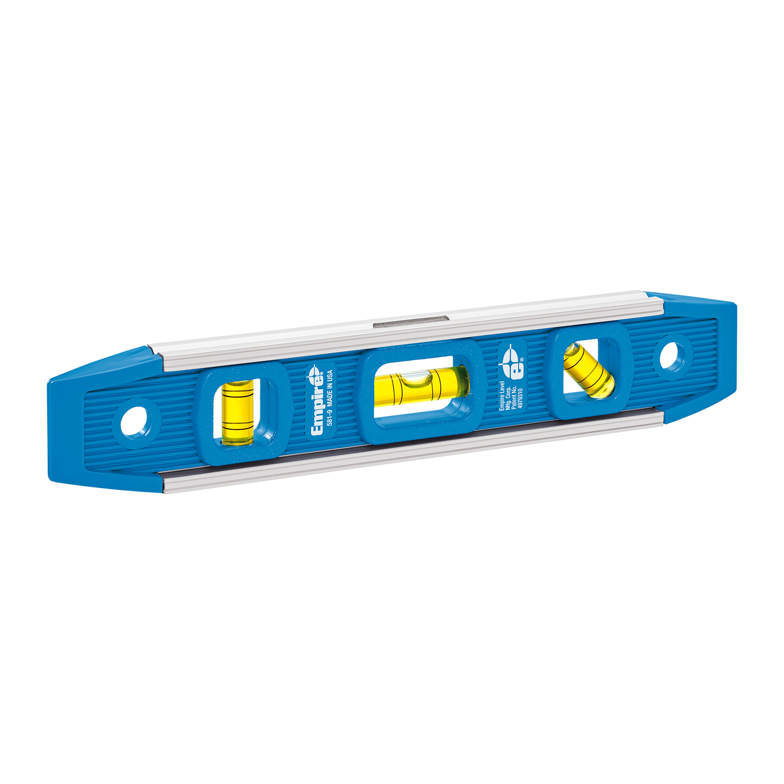 Empire 225mm Magnetic Torpedo Level, Aluminium, 3 Vials, Waterproof