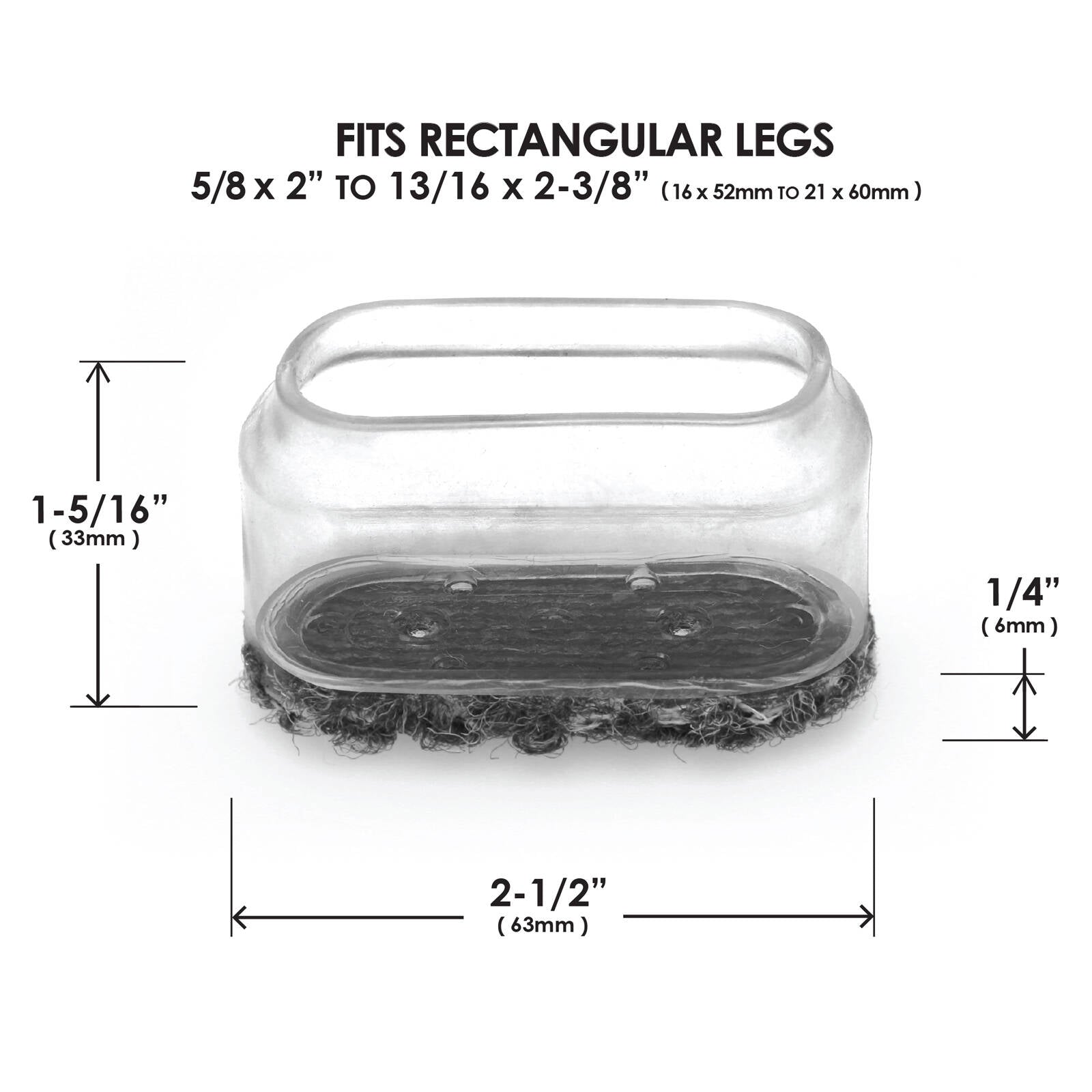 Slipstick 21 x 58mm Clear Rectangle Sleeve Outdoor Berber Floor Protector 8 Pack