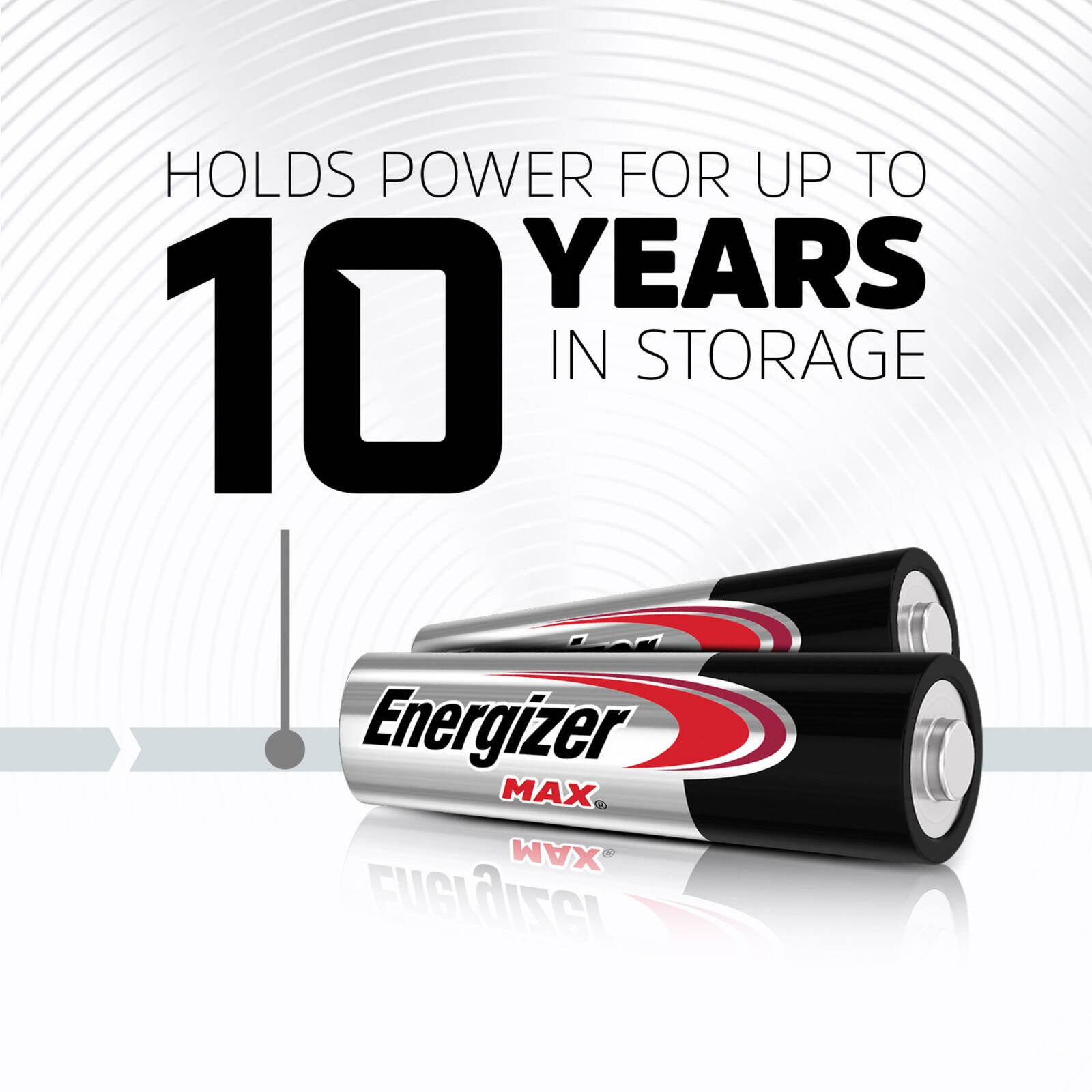 Energizer Max AAA Alkaline Batteries 10 Pack (8+2), 1.5V Long Life
